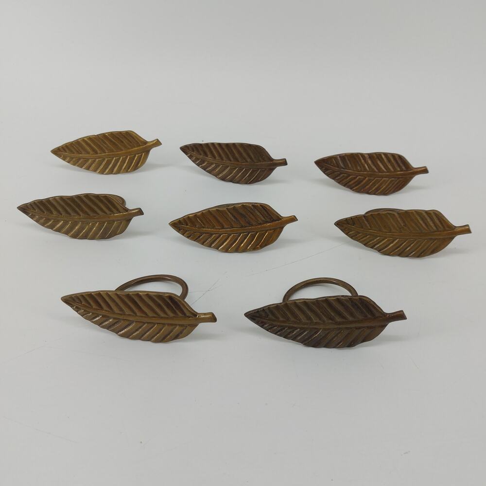Leaf Napkin Set of 8 Ring Metal Home Decor Thanksgiving Dinner